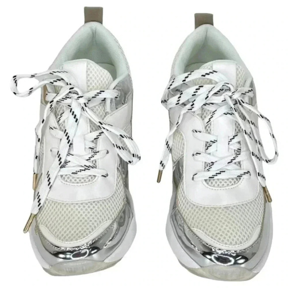 BCBGeneration Womens Sneakers 8.5M Weddi Mirrored Patent Leather - Picture 4 of 16